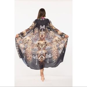 Animal Print Swim Vacation Kimono Duster NWT 680